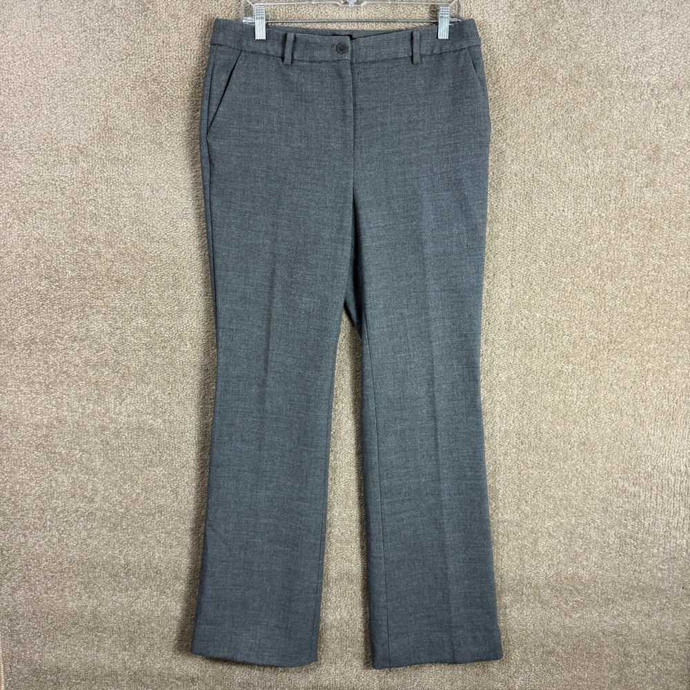 Talbots Raleigh Dress Pants‎ Women's 8 Long Gray High Rise Straight Trousers
